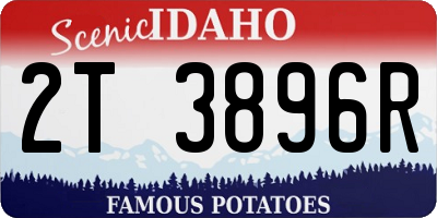 ID license plate 2T3896R