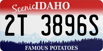 ID license plate 2T3896S