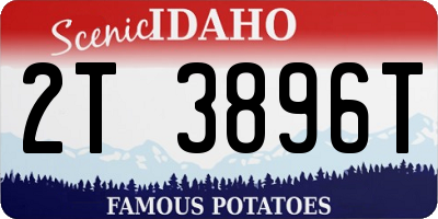 ID license plate 2T3896T