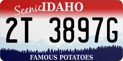 ID license plate 2T3897G