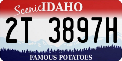 ID license plate 2T3897H