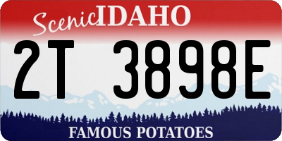 ID license plate 2T3898E