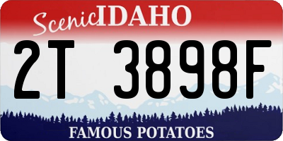 ID license plate 2T3898F