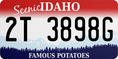 ID license plate 2T3898G