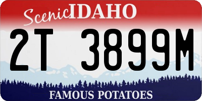 ID license plate 2T3899M