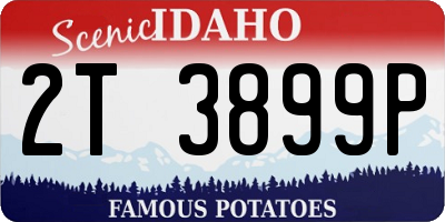 ID license plate 2T3899P