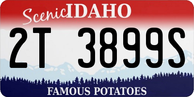 ID license plate 2T3899S
