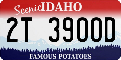 ID license plate 2T3900D