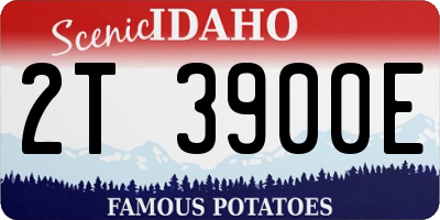 ID license plate 2T3900E