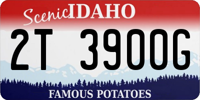ID license plate 2T3900G