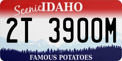 ID license plate 2T3900M