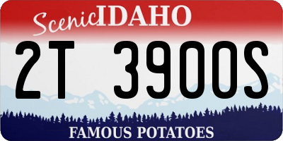 ID license plate 2T3900S