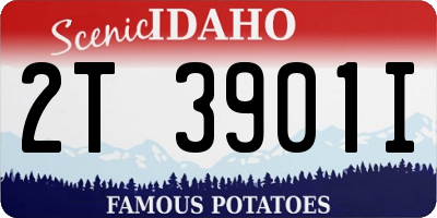 ID license plate 2T3901I