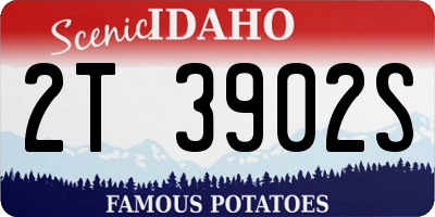 ID license plate 2T3902S