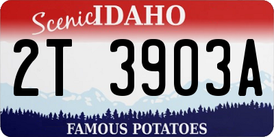 ID license plate 2T3903A