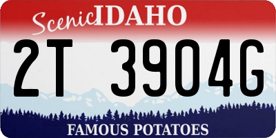ID license plate 2T3904G