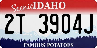 ID license plate 2T3904J