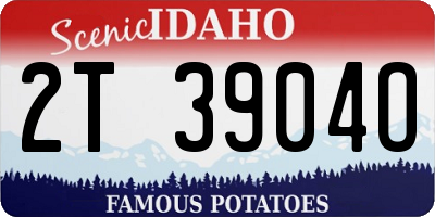 ID license plate 2T3904O
