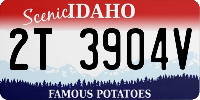 ID license plate 2T3904V