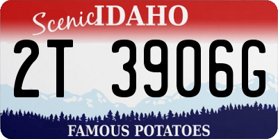 ID license plate 2T3906G