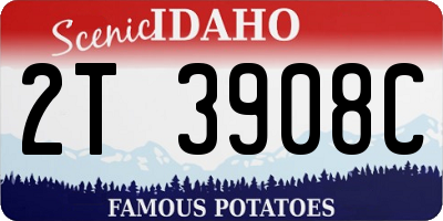 ID license plate 2T3908C