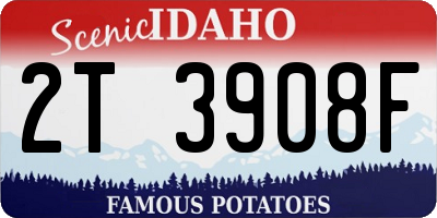 ID license plate 2T3908F