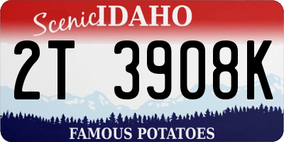 ID license plate 2T3908K