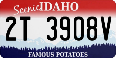 ID license plate 2T3908V