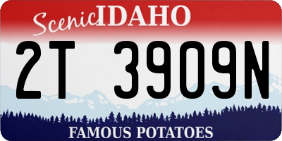 ID license plate 2T3909N