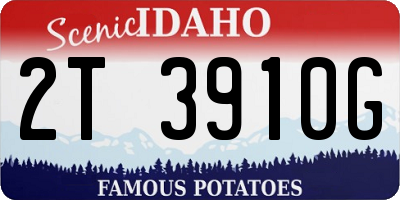 ID license plate 2T3910G