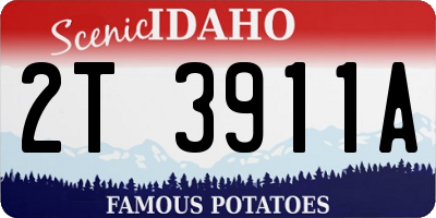 ID license plate 2T3911A