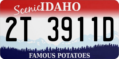 ID license plate 2T3911D
