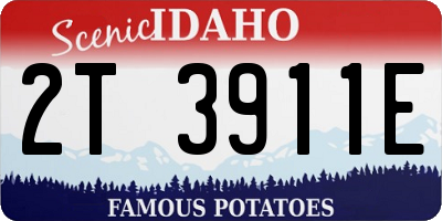 ID license plate 2T3911E