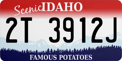 ID license plate 2T3912J