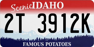 ID license plate 2T3912K