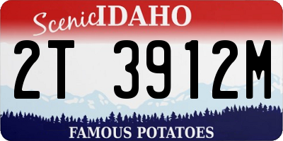 ID license plate 2T3912M