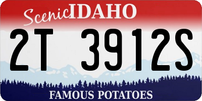 ID license plate 2T3912S