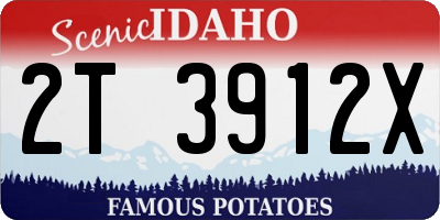 ID license plate 2T3912X