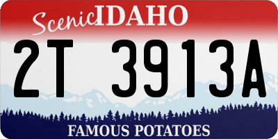 ID license plate 2T3913A