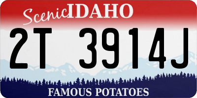 ID license plate 2T3914J