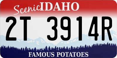 ID license plate 2T3914R