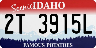 ID license plate 2T3915L