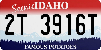 ID license plate 2T3916T