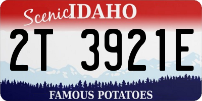ID license plate 2T3921E