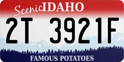ID license plate 2T3921F