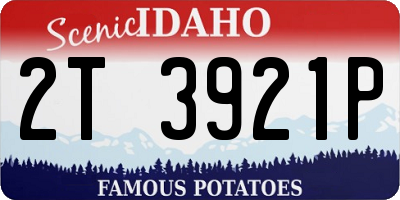 ID license plate 2T3921P