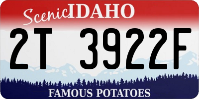 ID license plate 2T3922F