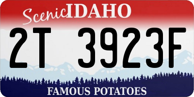 ID license plate 2T3923F