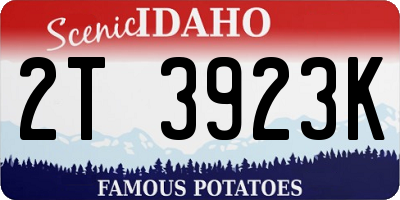 ID license plate 2T3923K