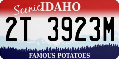 ID license plate 2T3923M